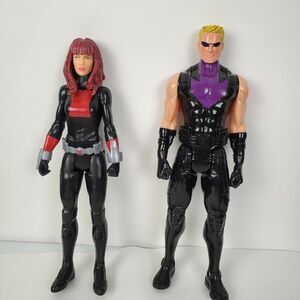 Hasbro Avengers 2015 Black Widow & Raven Action Figures Lot of 2‎